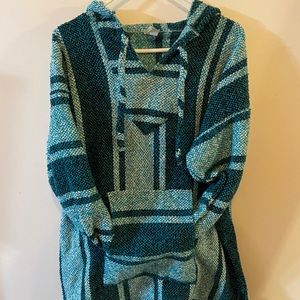 Blue Hispanic hoodie.